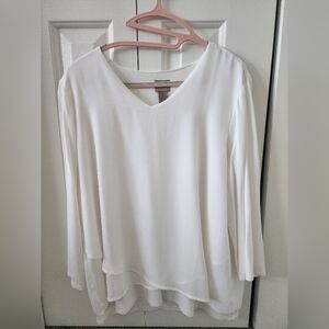 Chico's Easywear Flowy White Top